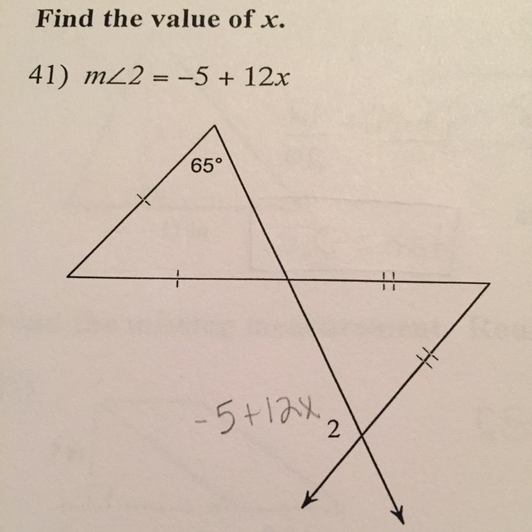 How do I find the value of x here?-example-1