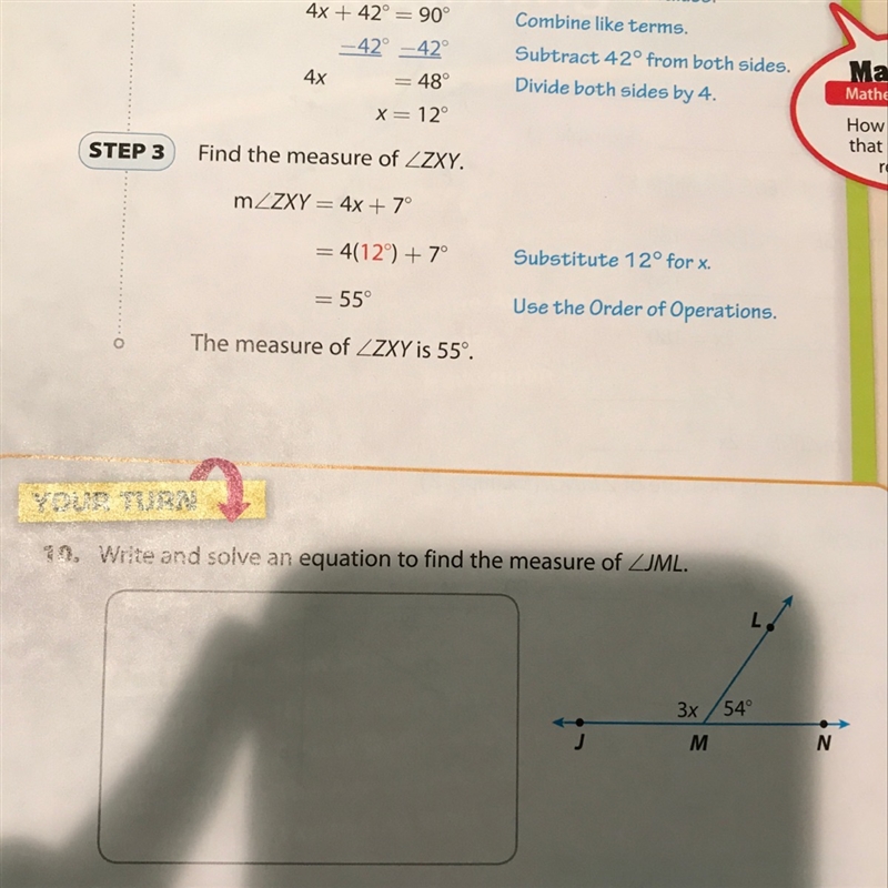 Write and solve the equation to find the measure of-example-1