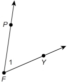 Which names are other ways to name ∠1? Choose all answers that are correct. a) ∠F-example-1