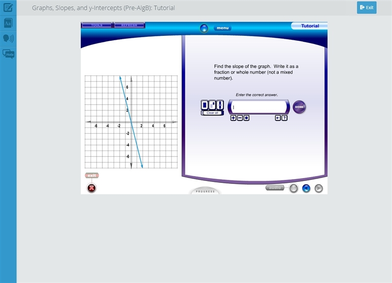 PLEASE HELP ME ANSWER THIS QUESTION!!!!!!!! Find the slope of the graph. write it-example-1