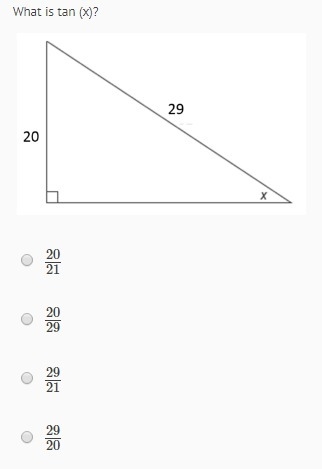 What is tan (x)? For the figure below?-example-1