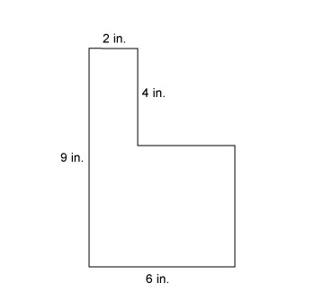 What is the perimeter of the figure? A. 21 in. B. 25 in. C. 26 in. D. 30 in.-example-1