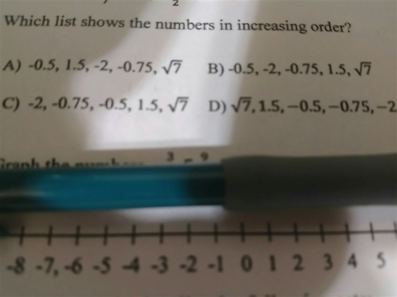 Which list shows the numbers in increasing order-example-1