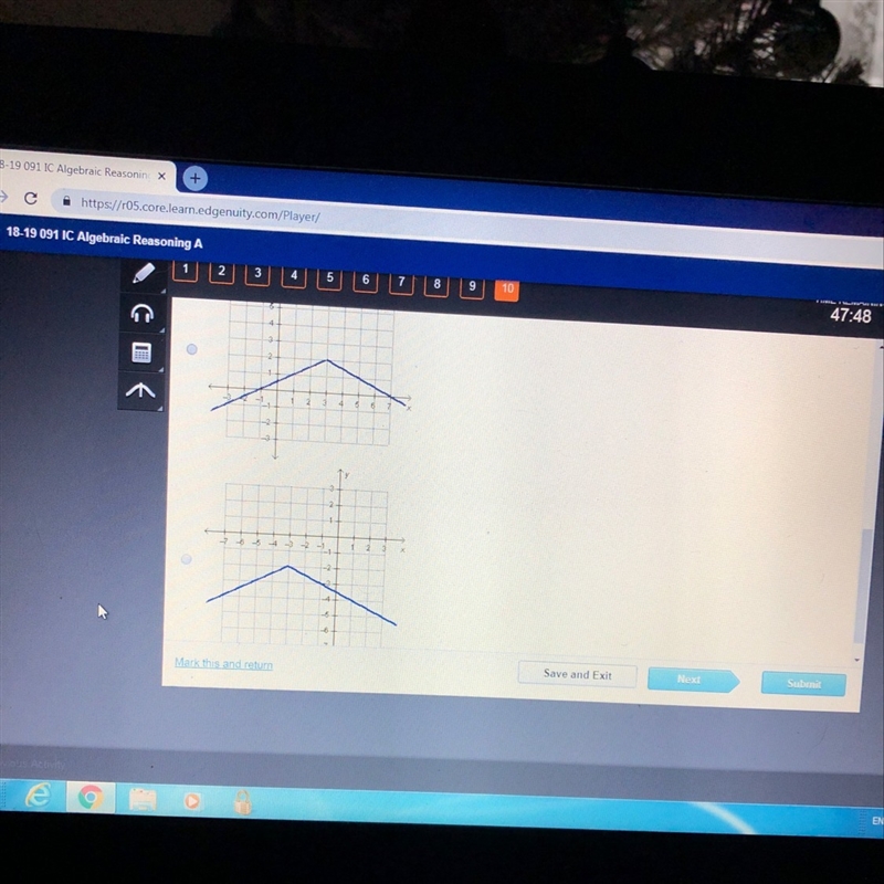 Which of the following is the graph of f(x) = -0.5|x+3| -2?-example-1