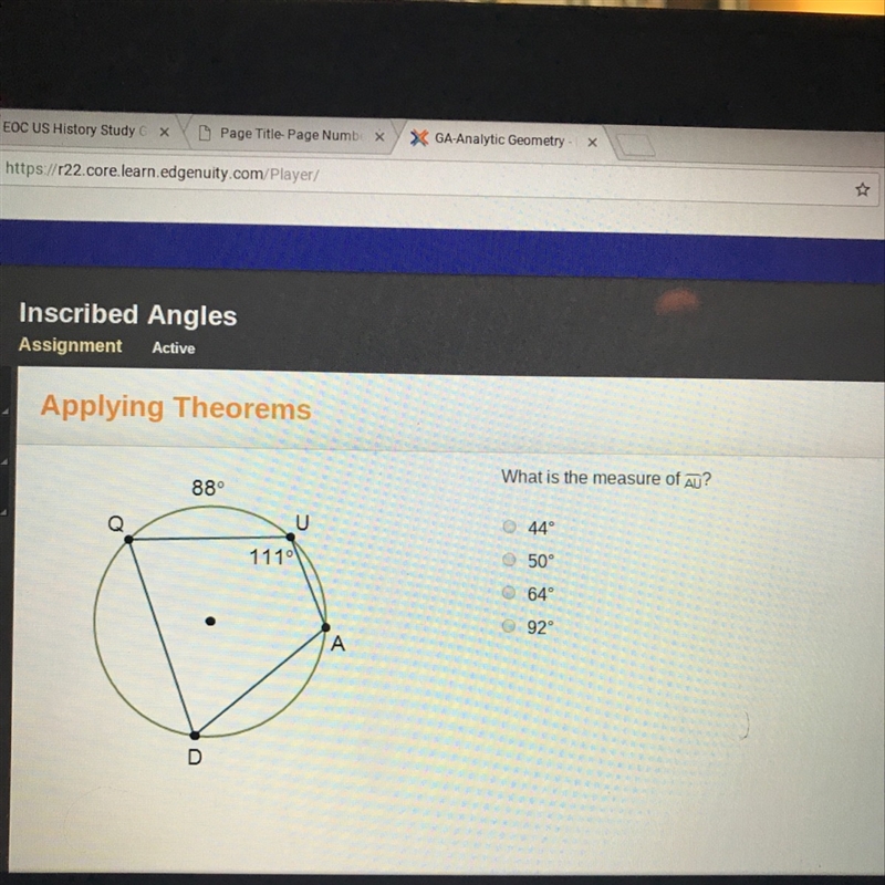 What is the measure of AU-example-1