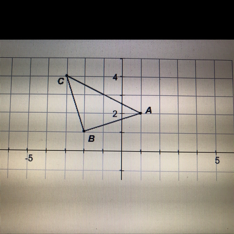 What are the coordinates of point B after a 180° rotation about the origin? a) (-1, 2) b-example-1