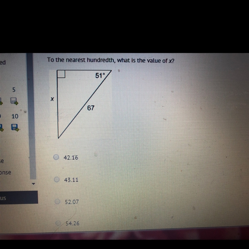 To the nearest hundredth, what is the value of x?-example-1