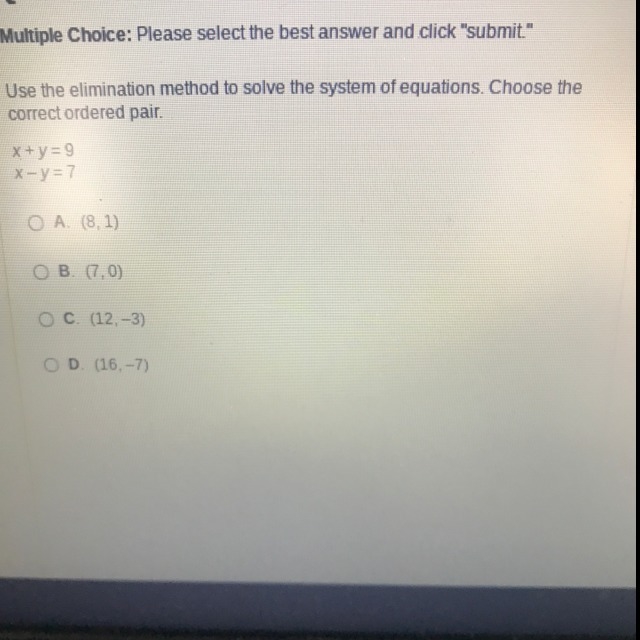 Choose the correct ordered pair-example-1