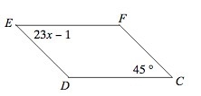 Properties of Parallelograms find x.-example-1