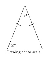 What is the value of x? Question 7 options: 68° 62° 112° 124°-example-1