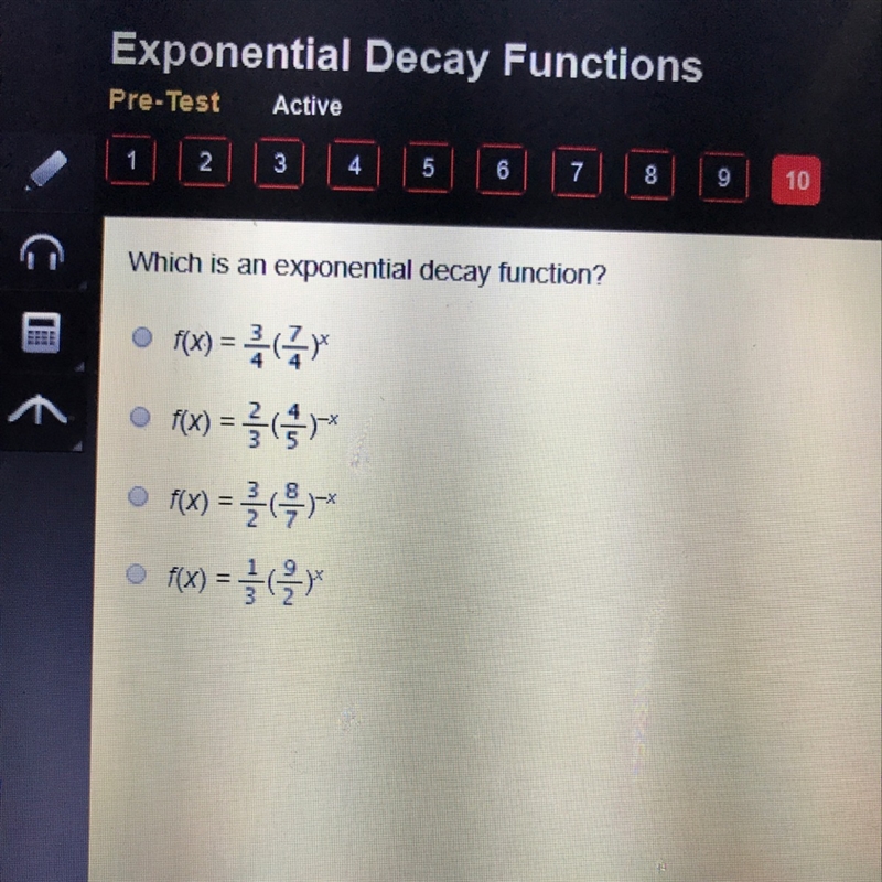 What is an exponential decay function?-example-1