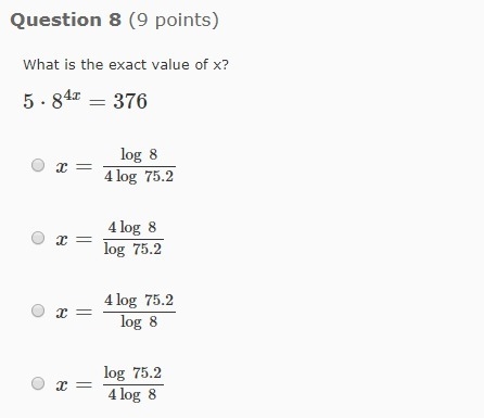 Find the exact value of x-example-1