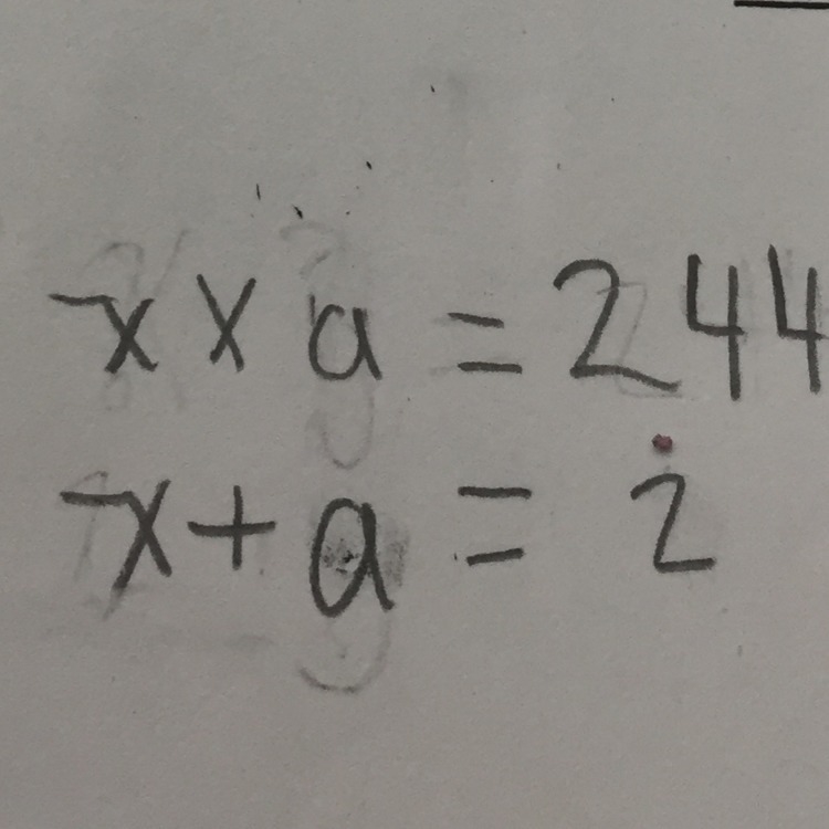 What is X and A??? The have to equal the same thing, but one is multiplying and one-example-1