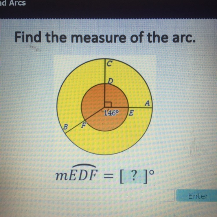 Please help find the measure of the arc!!-example-1