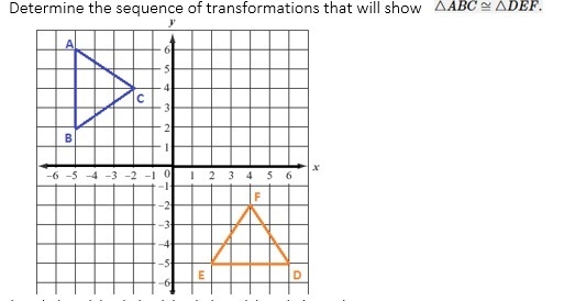 A. Rotation of 180º and then a reflection across the x-axis. B. Reflection over the-example-1