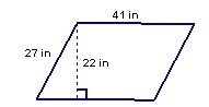 Find the area of the parallelogram.-example-1