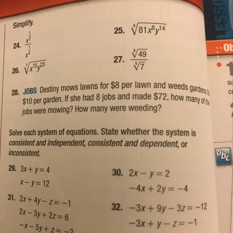 I need help on number 28 teacher just gave hw without explanation-example-1