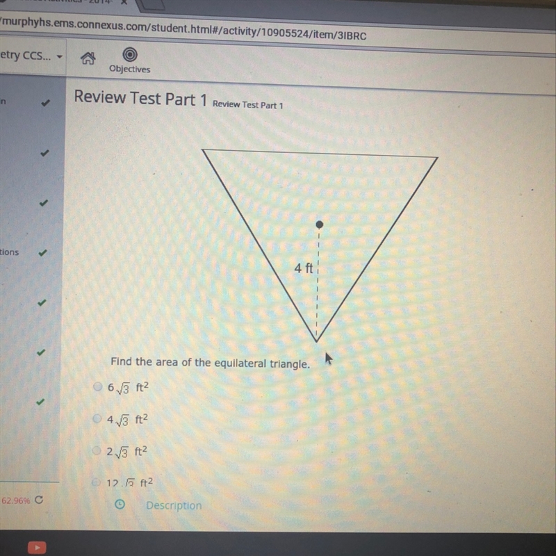 Can anyone find the area of this triangle ?-example-1