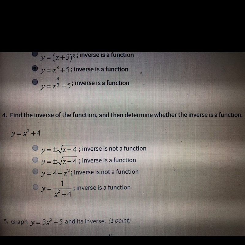 Find the inverse of the function and then determine whether the inverse is a function-example-1