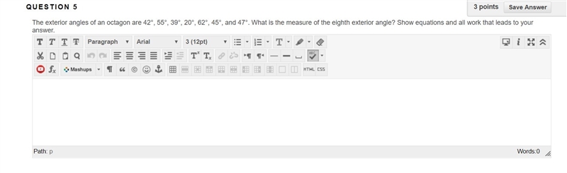 The exterior angles of an octagon are 42°, 55°, 39°, 20°, 62°, 45°, and 47°. What-example-1