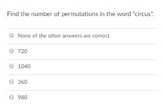 Find the number of permutations in the word "circus".-example-1