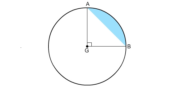 To the nearest tenth, what is the area of the shaded segment when AG = 6 ft? 10.3 ft-example-1