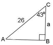 In the triangle below, determine the value of a.-example-1