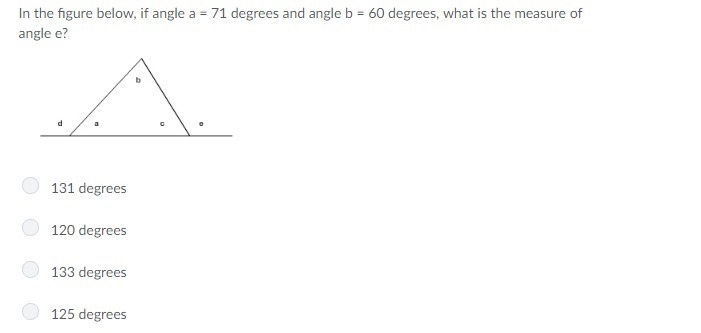 What is the measure of angle e?-example-1