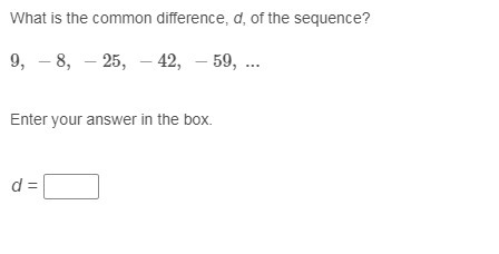 What is the common difference, d, of the sequence?-example-1