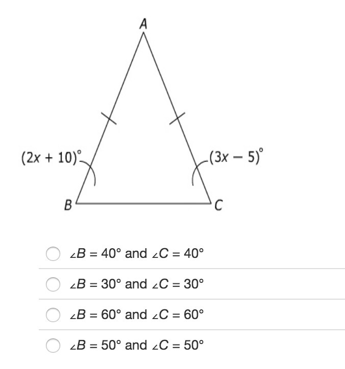 Find the measures of ∠B and ∠C. PLEASE HELP!!-example-1