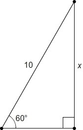 What is the value of x? 103√ ​ 10 ​ 53√ ​ ​​5-example-1