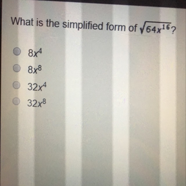 What is the simplified form of 64x^16-example-1