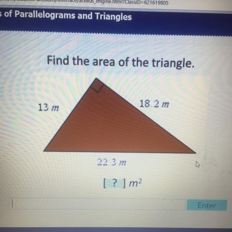 Find the area of the triangle-example-1