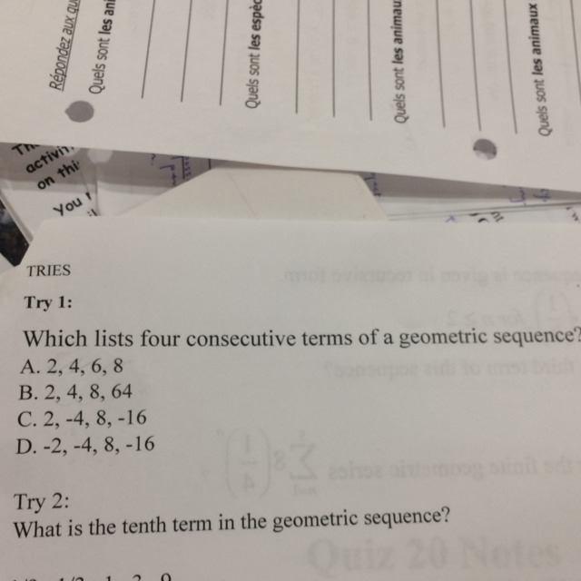 #1 pls help! and also please explain why it’s a geometric sequence-example-1