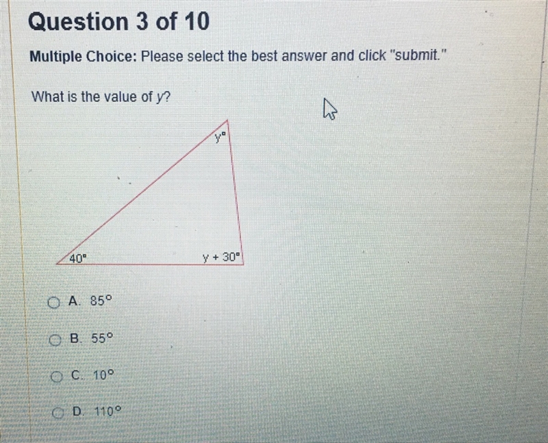 Can someone please help me? What is the value of y? and how do you solve this. Thanks-example-1