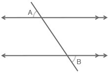 Which of the following best represents the relationship between angles A and B? A-example-1