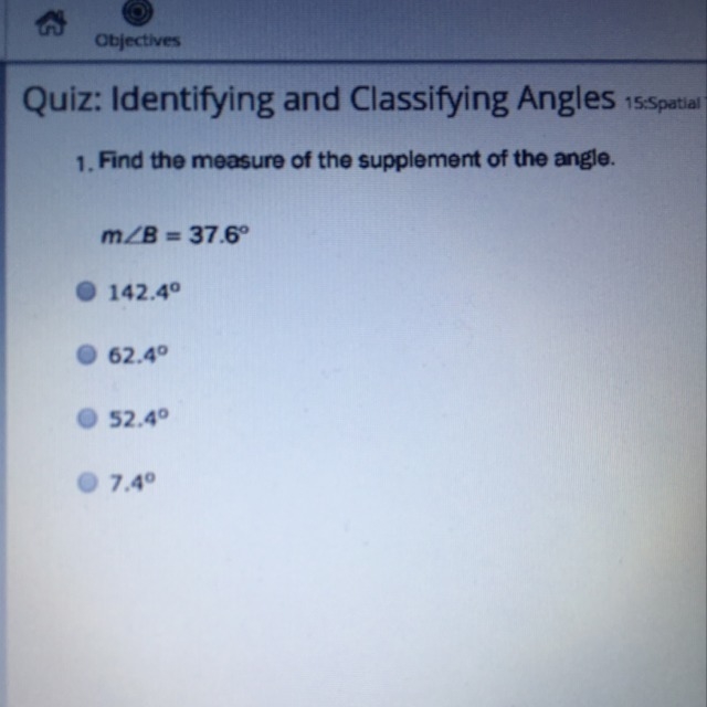 Find the measure of the supplement of the angle.-example-1