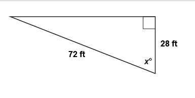 In this triangle, what is the value of x? Enter your answer, rounded to the nearest-example-1