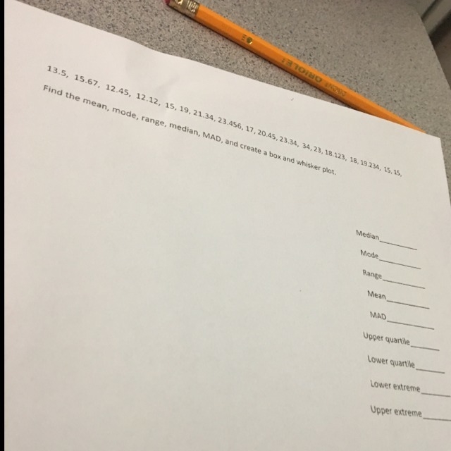 Mean mode rage median mad create box plot and....-example-1