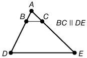 If AB = 1, BD = 4, and DE = 6, what is the length of BC ? 1.5 1.4 1.2 2-example-1