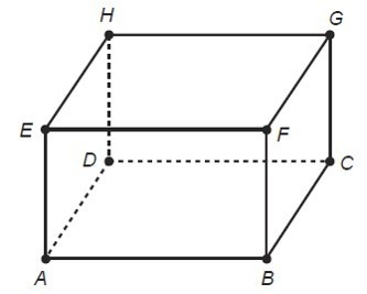 Which Quadrilateral represents the top face? A. ABCD B. EFGH C. BFGC D. EFBA-example-1