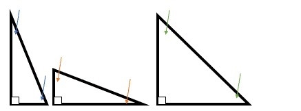 What can you say about the marked angles? A. The marked angles are complementary (add-example-1