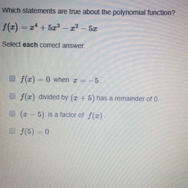 Which statements are true about the polynomial function?-example-1