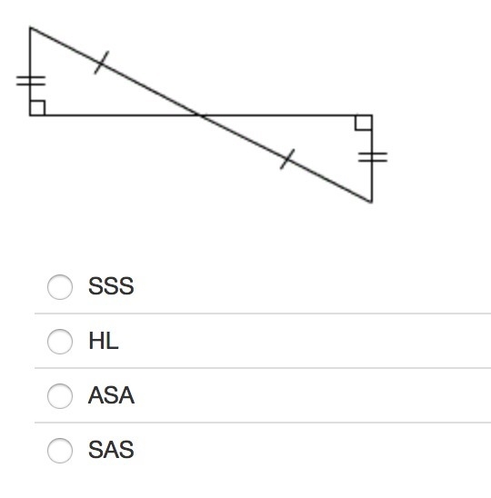 Identify the postulate that proves the triangles are congruent.-example-1