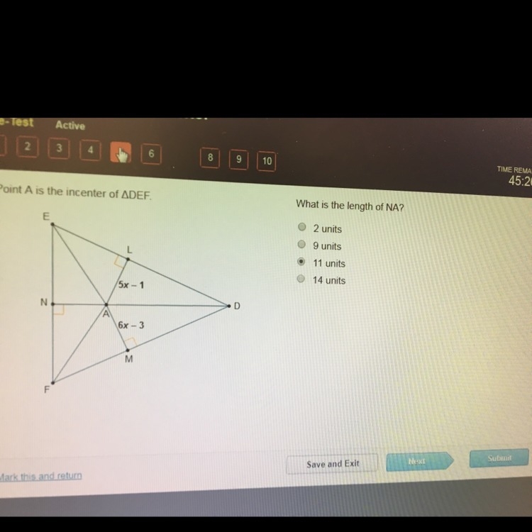 What is the length of NA ?-example-1