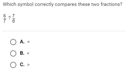 Which symbol correctly compares these two fractions? (picture)-example-1