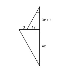 The two triangles are similar. What is the value of x?-example-1