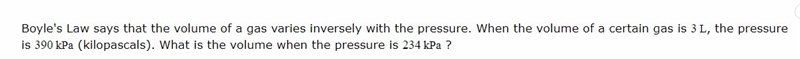 Boyle's Law says that the volume of a gas varies inversely with the pressure. When-example-1