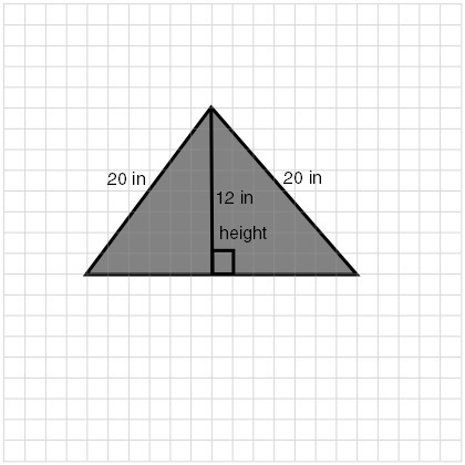 PLEASE HELP ASAP!!!!!!!!!! A contractor wants to design a triangular window as shown-example-1