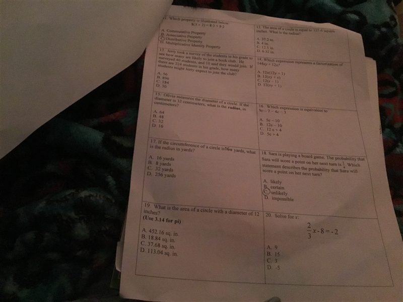 7 questions! 30 points! Circle test.-example-1